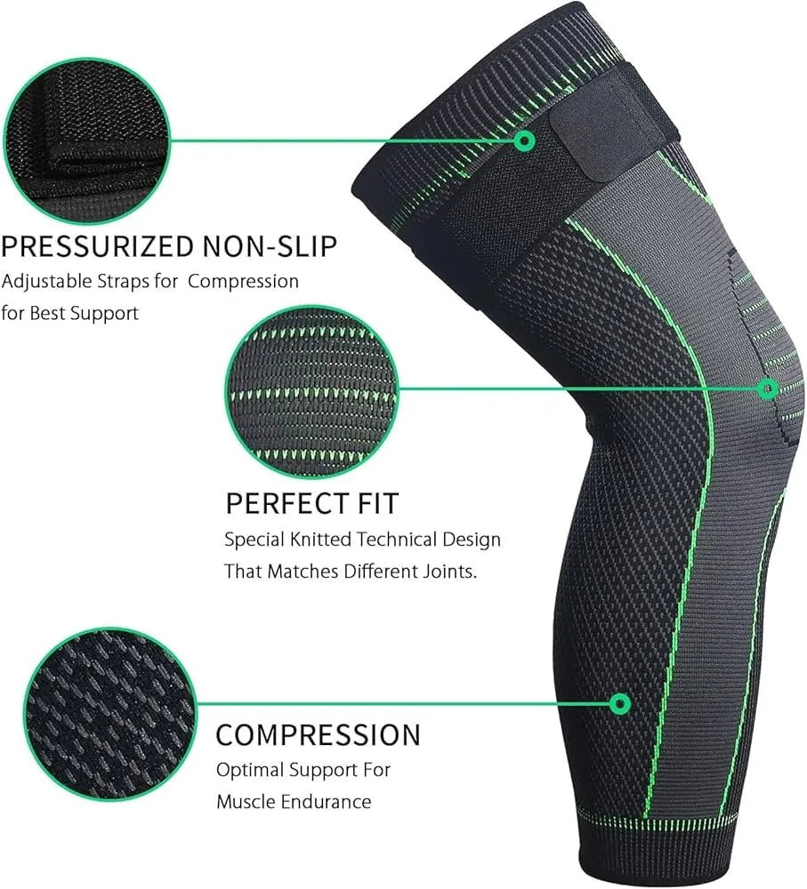 Adjustable Knee Pads for Pain Relief, Sports Protection Brace for Running, Gym, and Outdoor Use