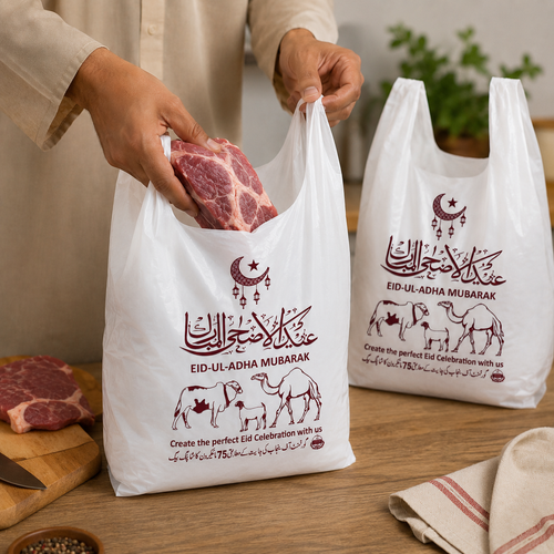 50 PCS 2KG Eid Shopper Bags – Medium Qurbani Meat Bags